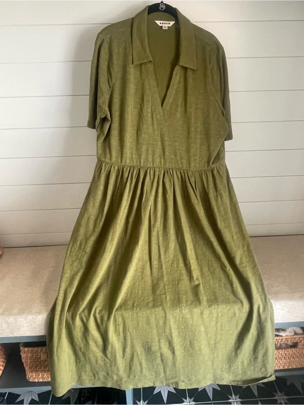 Boden Aria Collared Jersey Dress